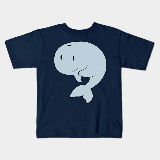 Contemplative Whale Kids T-Shirt by TheLonelyGoat